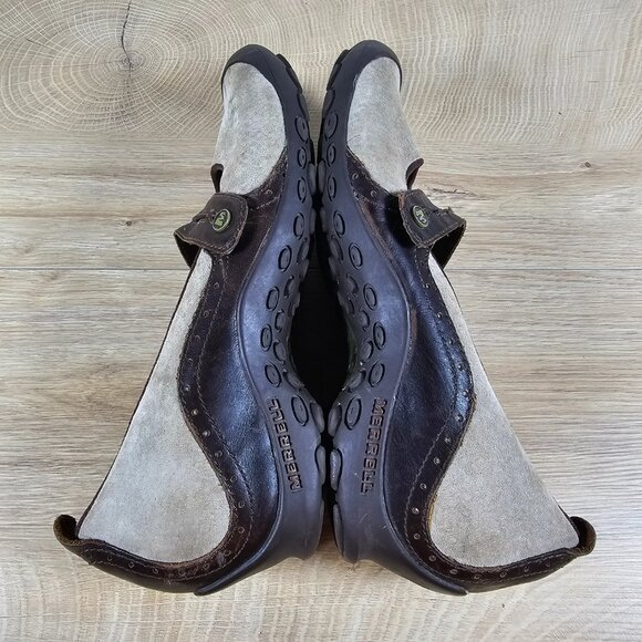 Merrell Plaza Bandeau Womens Mary Jane Shoes Outdoor Dark Taupe Suede Size 9 - Picture 12 of 14